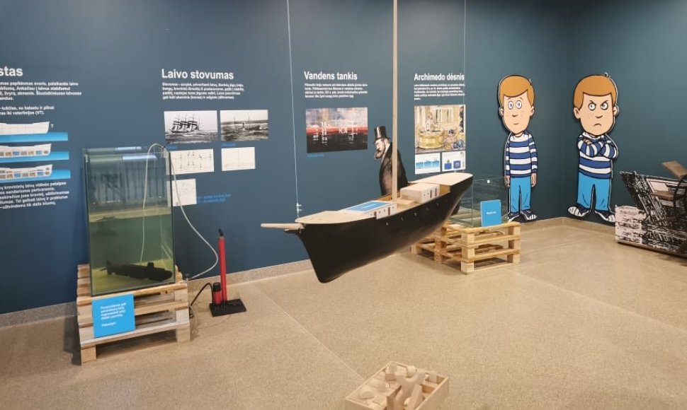 Jūrų muziejaus ekspozicija "Kodėl laivas plaukia?" tapo Klaipėdos jūrų kadetų mokyklos edukacinės erdvės pagrindu.