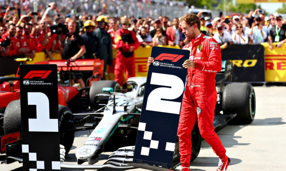 S.Vettelio apmaudas, praradus pirmąją vietą Kanados GP