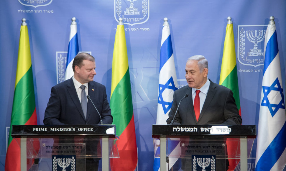 Saulius Skvernelis susitiko su Izraelio premjeru Benjaminu Netanyahu