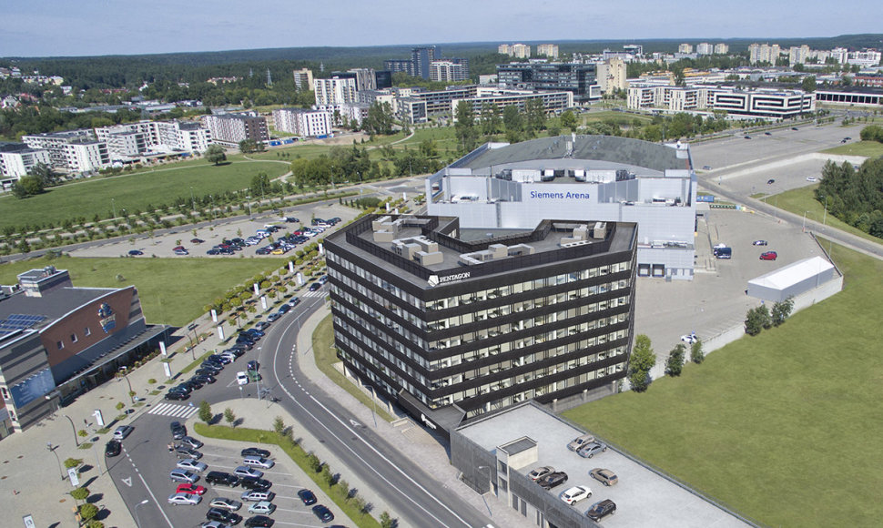 Vilniuje statomas naujas verslo cenntras „Pentagon“