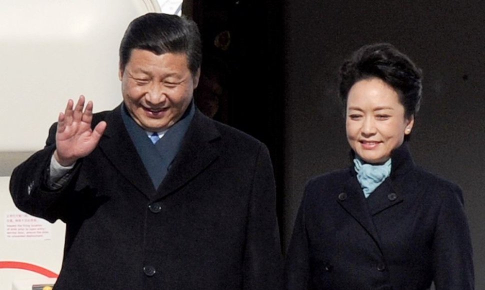 Kinijos prezidentas Xi Jinpingas su žmona Peng Liyuan