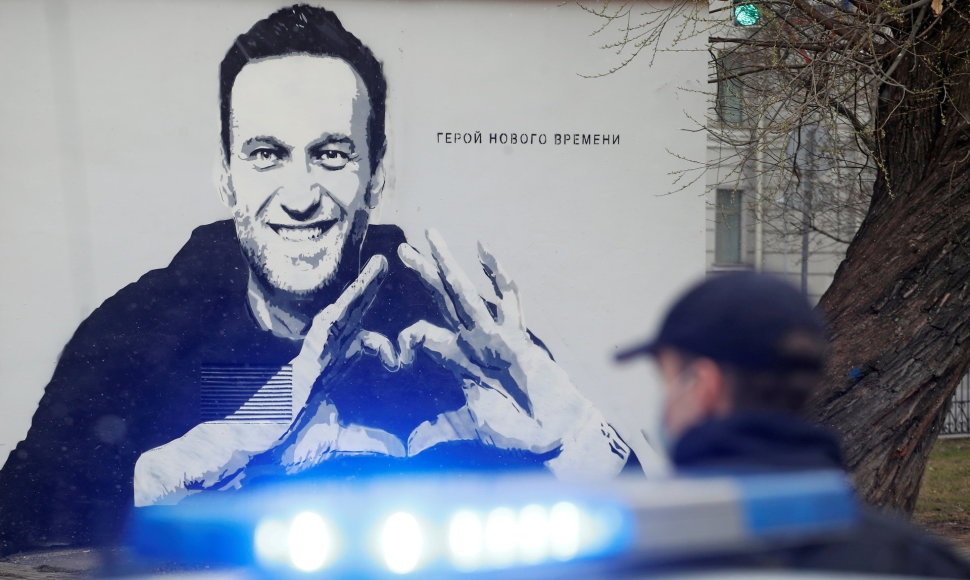 Aleksejaus Navalno atvaizdas Sankt Peterburge
