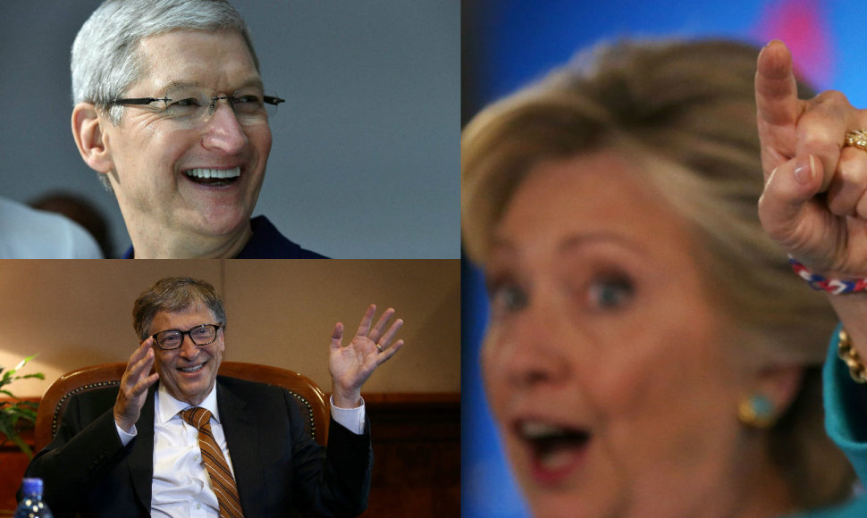 Billas Gatesas, Timas Cookas, Hillary Clinton