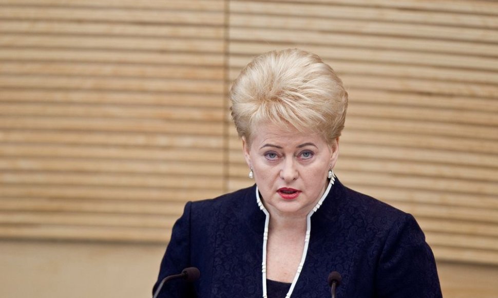 Prezidentės Dalios Grybauskaitės metinis pranešimas.