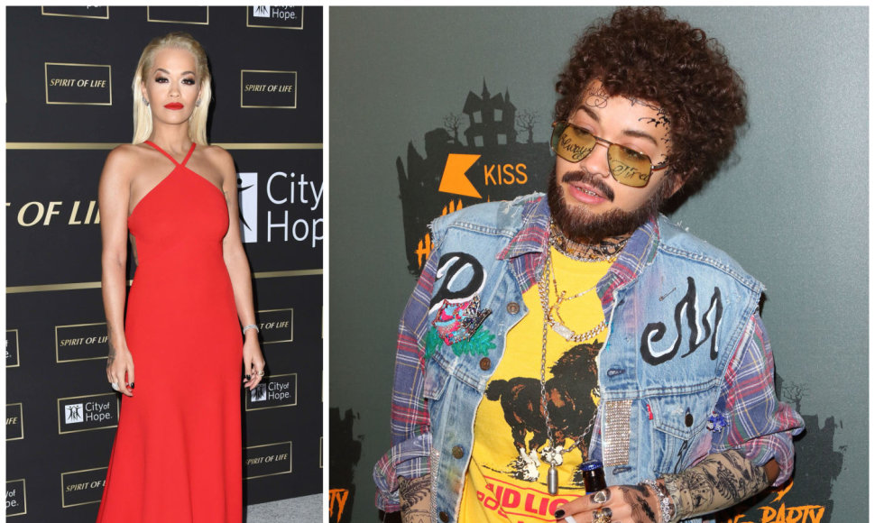 Rita Ora persirengė reperiu Post Malone