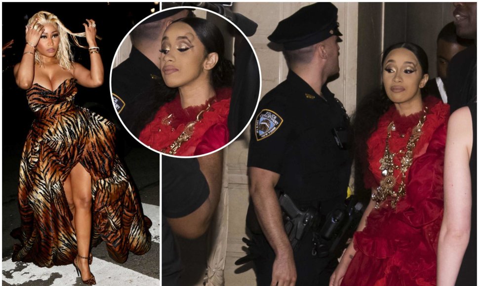 Niujorko mados savaitėje susipešė reperės Nicki Minaj ir Cardi B