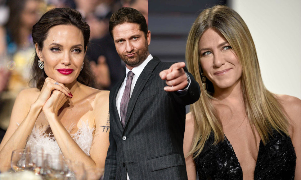 Angelina Jolie, Gerardas Butleris ir Jennifer Aniston
