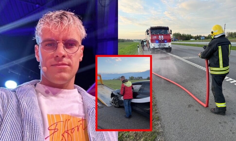 Lukas Karalius pateko į avariją