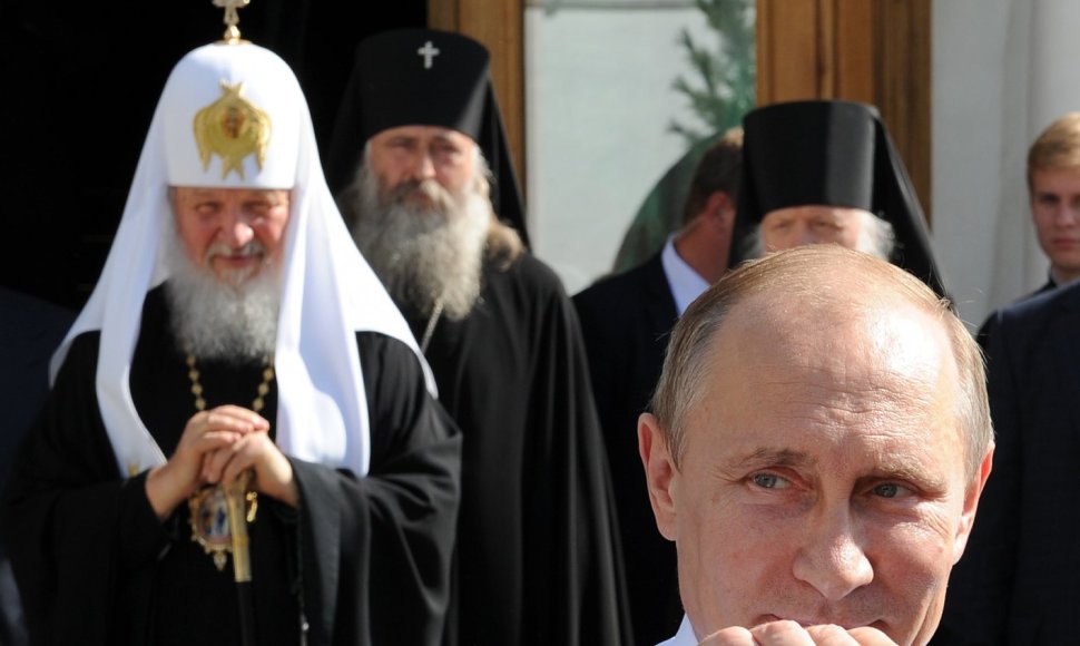 Vladimiras Putinas su Rusijos stačiatikių bažnyčios atstovais