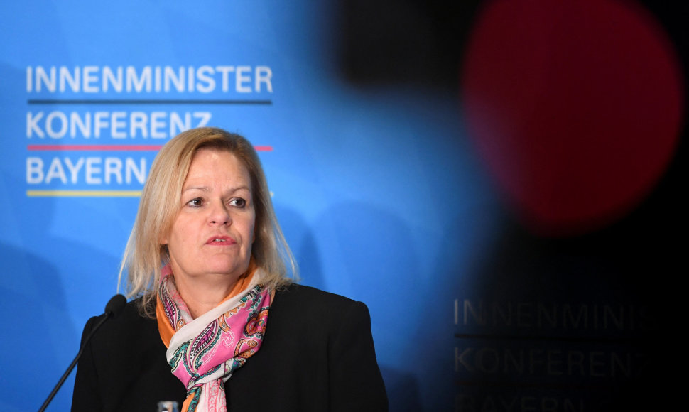 Vokietijos vidaus reikalų ministrė Nancy Faeser
