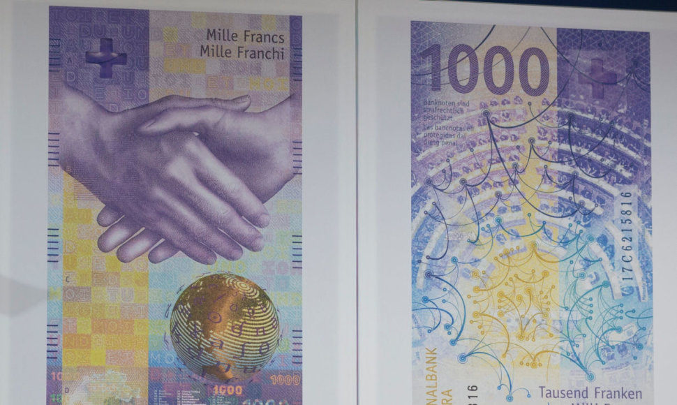 Naujasis 1000 Šveicarijos frankų banknotas