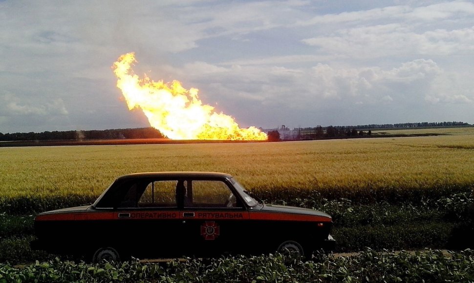 Ukrainoje sprogo dujotiekis