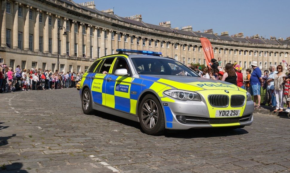BMW policijos automobilis Jungtinėje Karalystėje