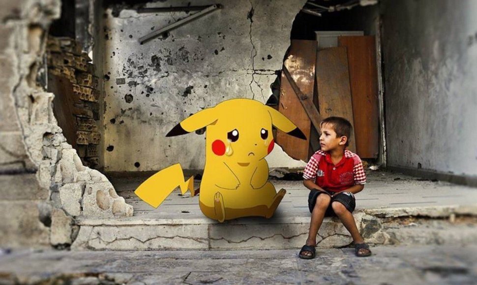 Bandymas atkreipti dėmesį į Sirijos našlaičius: fotosesija su pokemonais