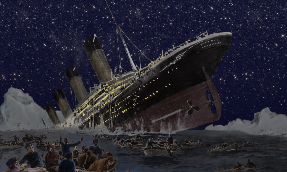 Balandžio 14-oji: 1912-aisiais Atlanto vandenyne „Titanikas“ susidūrė su ledkalniu