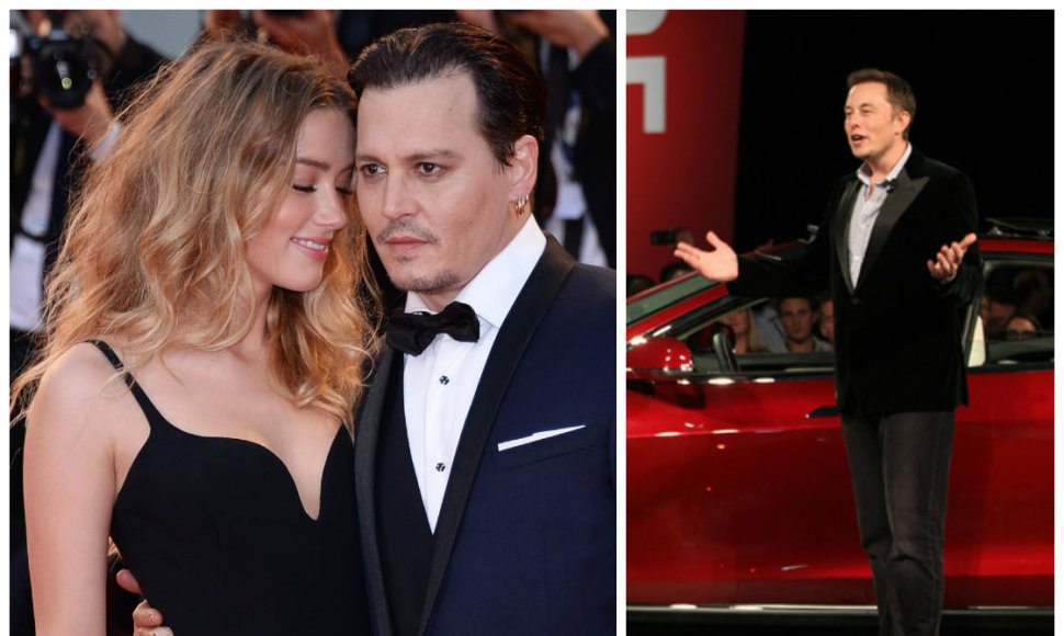 Su Johnny Deppu besiskirianti Amber Heard laiką leidžia milijardieriaus Elono Musko draugijoje