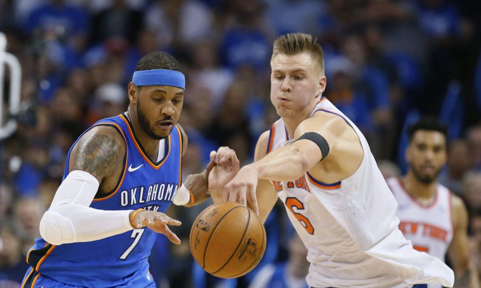 Carmelo Anthony ir Kristapas Porzingis