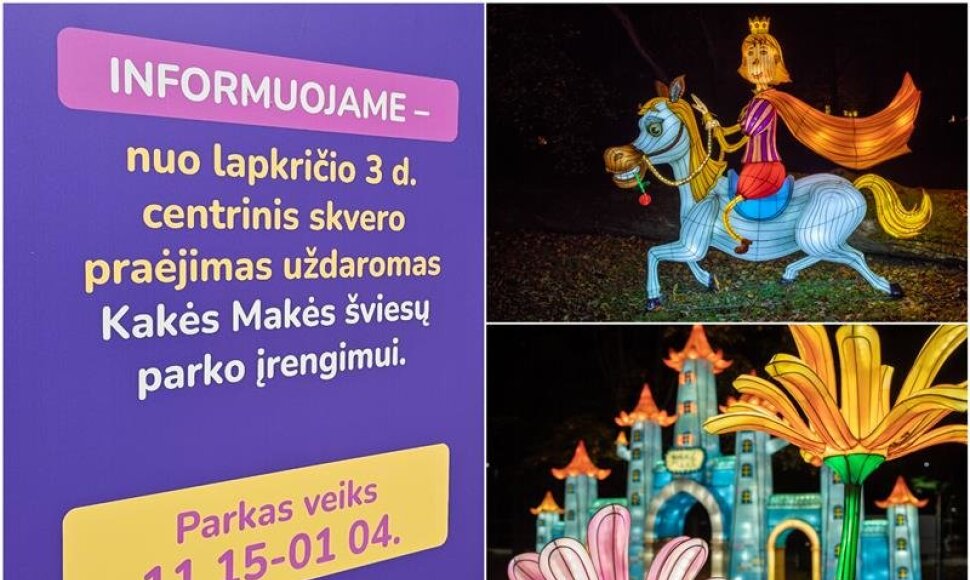 Klaipėdoje Danės skveras porai mėnesių taps Kakės Makės šviesų parku
