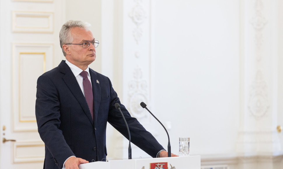 Prezidento Gitano Nausėdos ir Lenkijos vadovu Andrzejaus Dudos spaudos konferencija