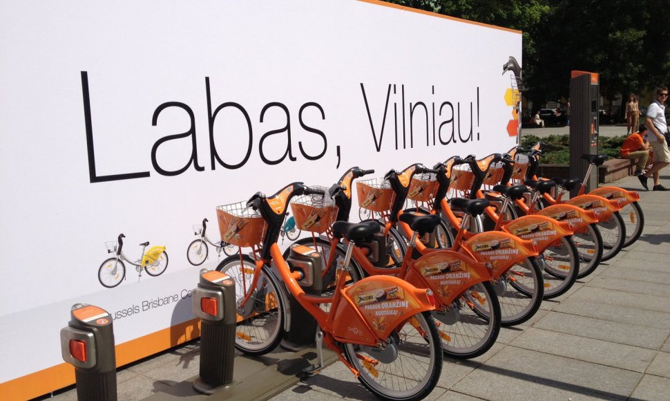Oranžiniai dviračiai Vilniuje