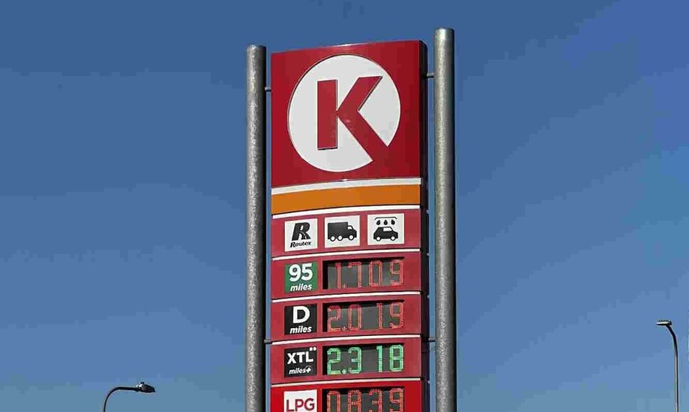 Degalų kainos Circle K degalinėje Tūkstantmečio g. Vilniuje kovo 10 d.