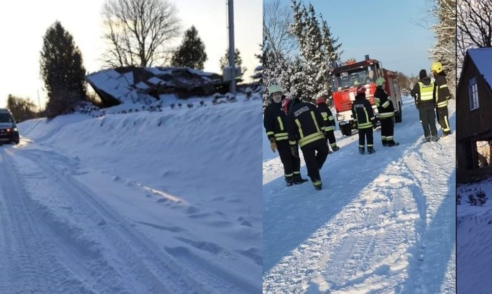 Kretingos rajone ant žmonių nugriuvo namas – vienas vyras žuvo