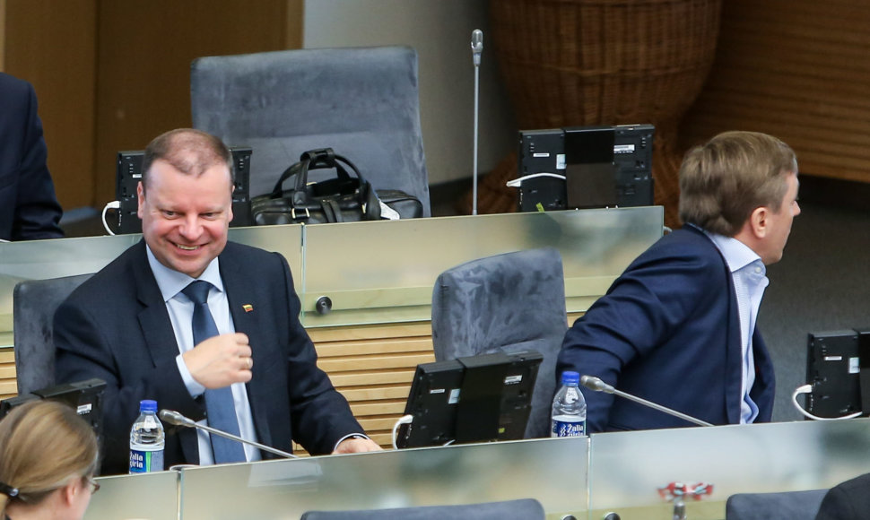 Saulius Skvernelis ir Ramūnas Karbauskis