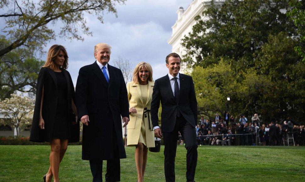 Prancūzijos prezidentas Emmanuelis Macronas atvyko į JAV