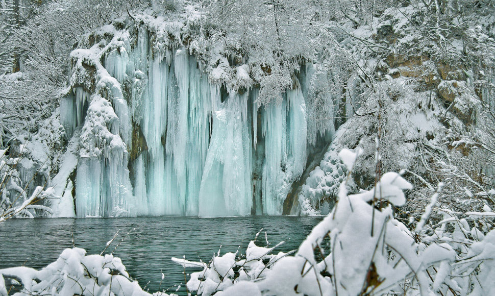 Plitvicos nacionalinis parkas žiemą