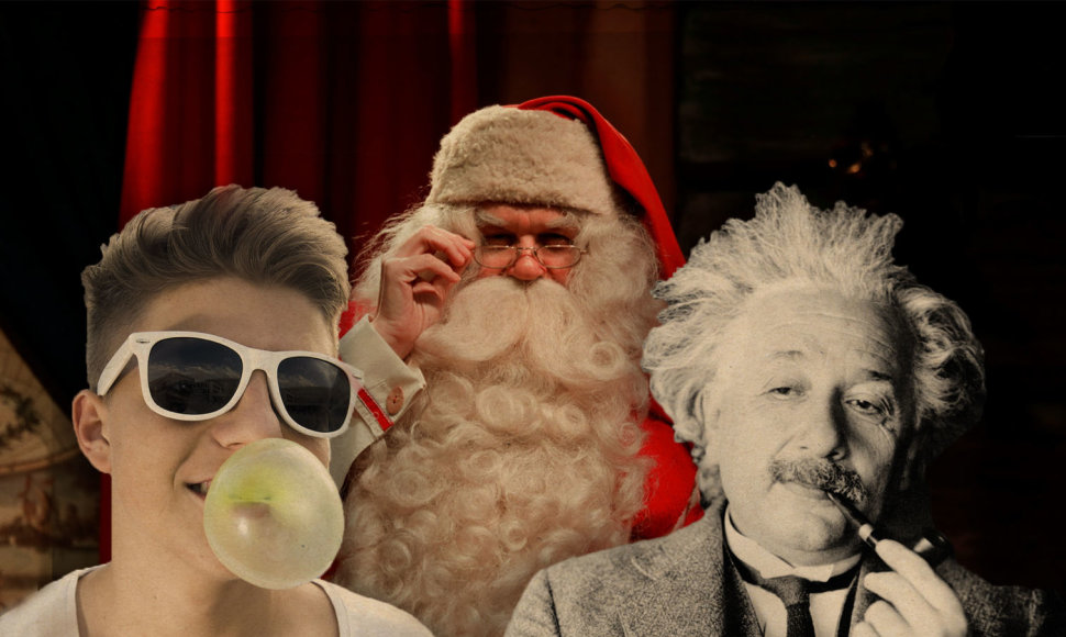Kramtoma guma, Kalėdų senelis, ir Albertas Einsteinas