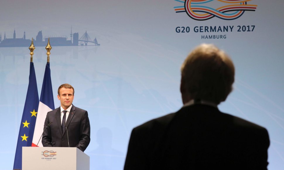 E.Macronas G-20 susitikime Hamburge