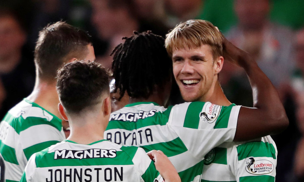 Glazgo „Celtic“ futbolininkai namie įveikė Marijampolės „Sūduvą“.