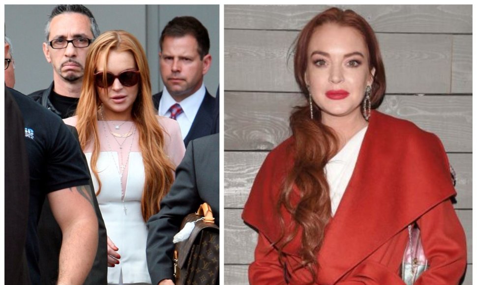 Lindsay Lohan (2013 metais keliaujanti į teismą ir dabar)