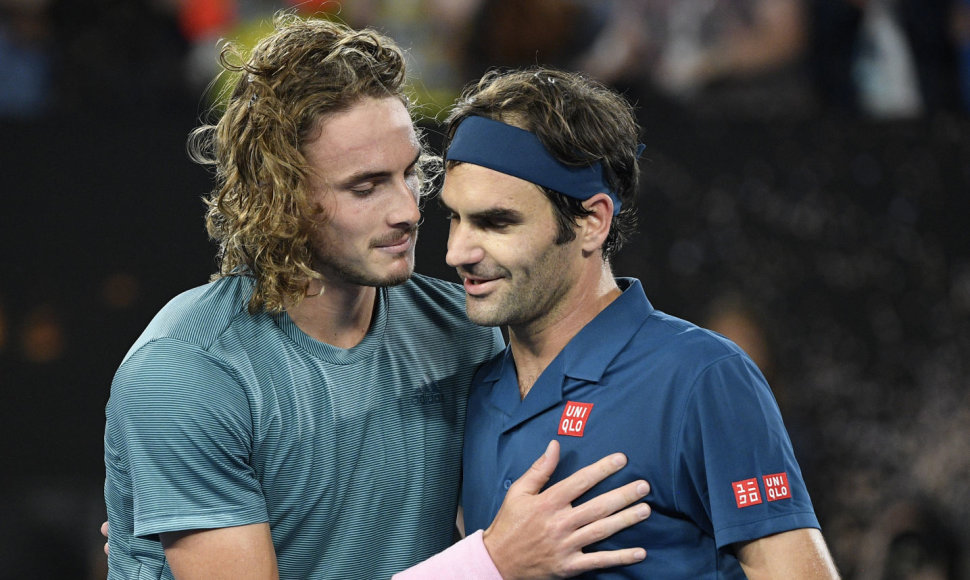 Stefanos Tsitsipas ir Rogeris Federeris