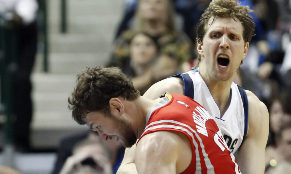 Donatas Motiejūnas ir Dirkas Nowitzkis