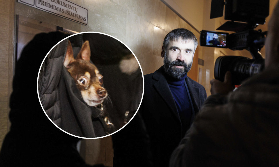 I.Vilčinskienė teisme pasirodė su šunimi rankinėje, o M.Vilčinskas buvo itin kalbus: „To teismo negali būti iš viso“