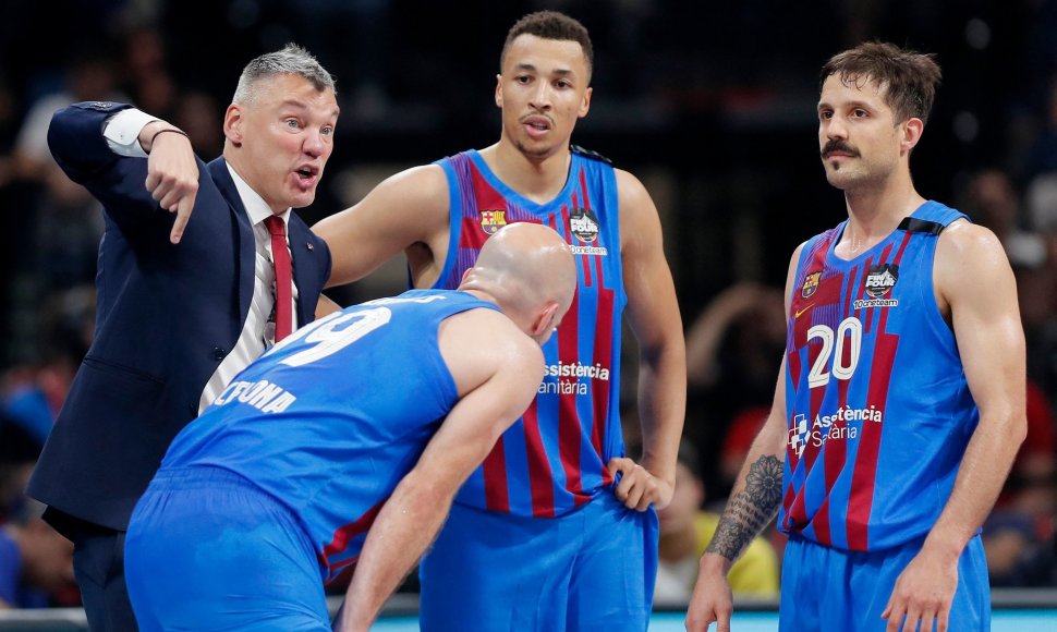 Šarūnas Jasikevičius ir „Barcelona“ krepšininkai