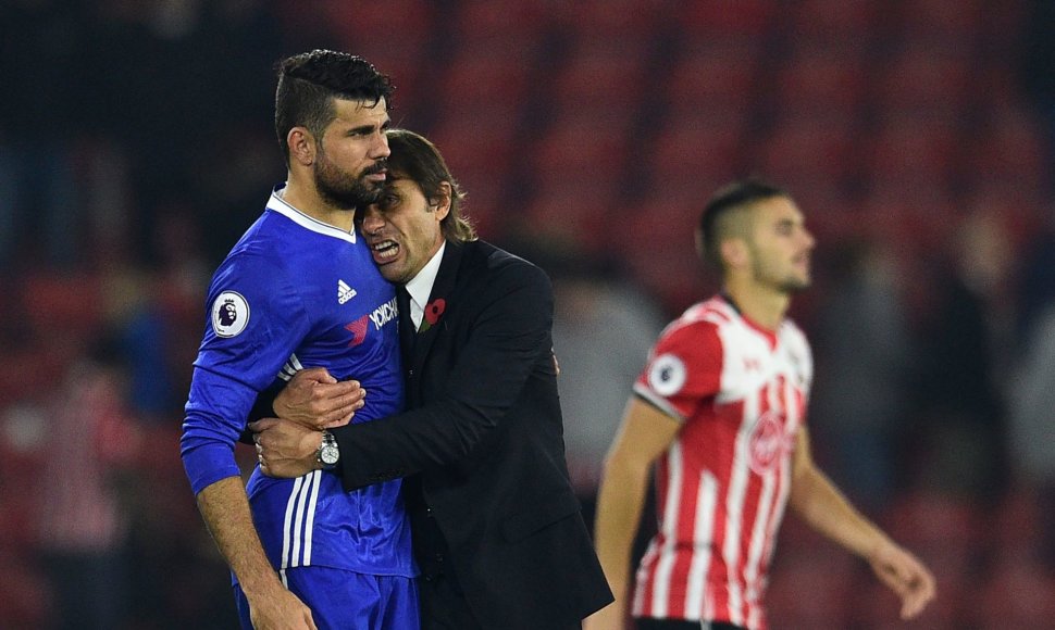 Antonio Conte ir Diego Costa