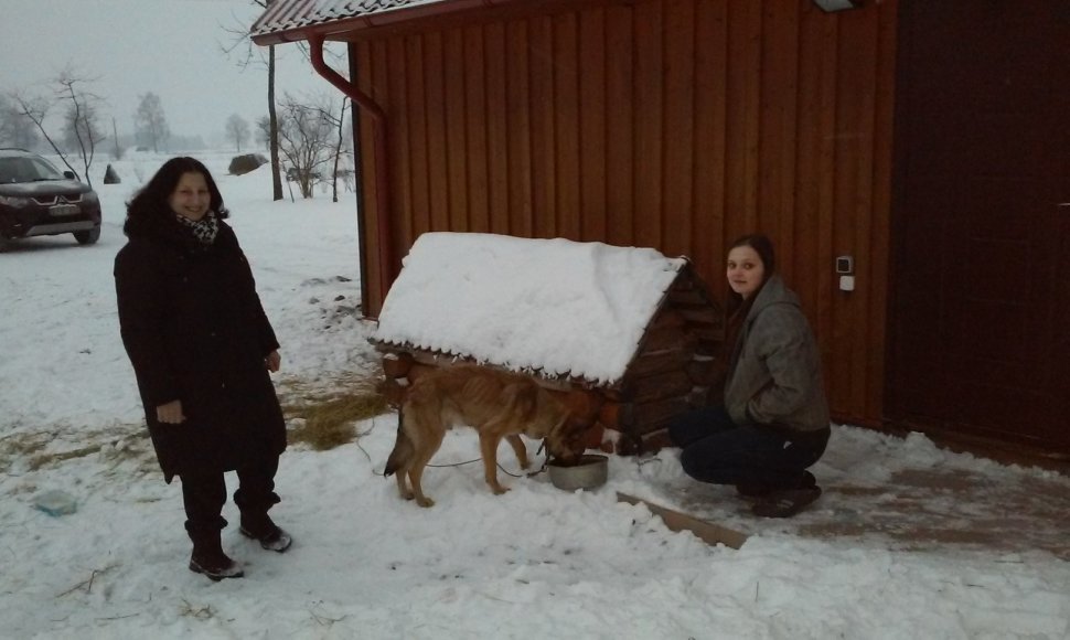 Inga Julija Sruogienė su šuniu