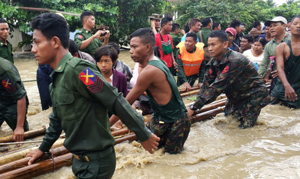 Potvynis Mianmare