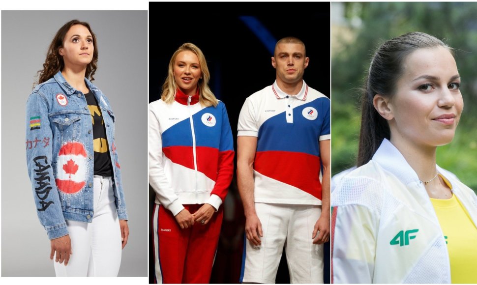 Kanados, Rusijos ir Lietuvos olimpinės aprangos sulaukė kritikos dėl skirtingų dalykų.