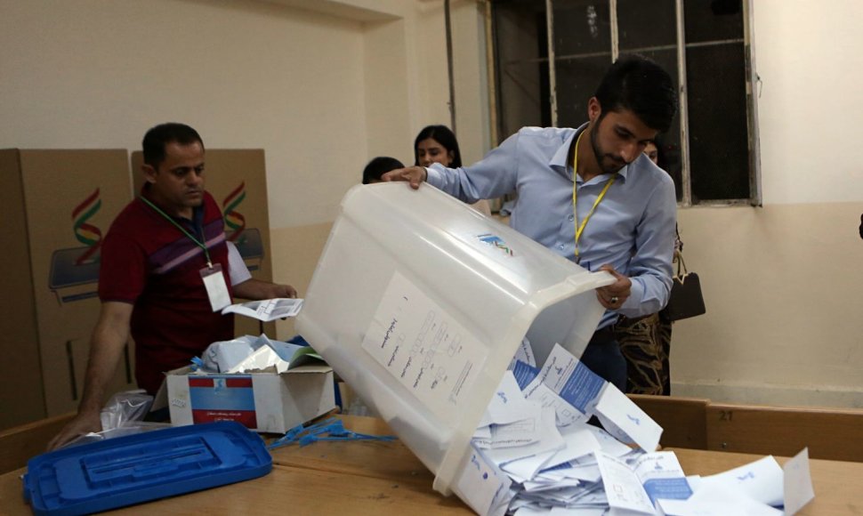 Irake baigėsi referendumas dėl kurdų nepriklausomybės
