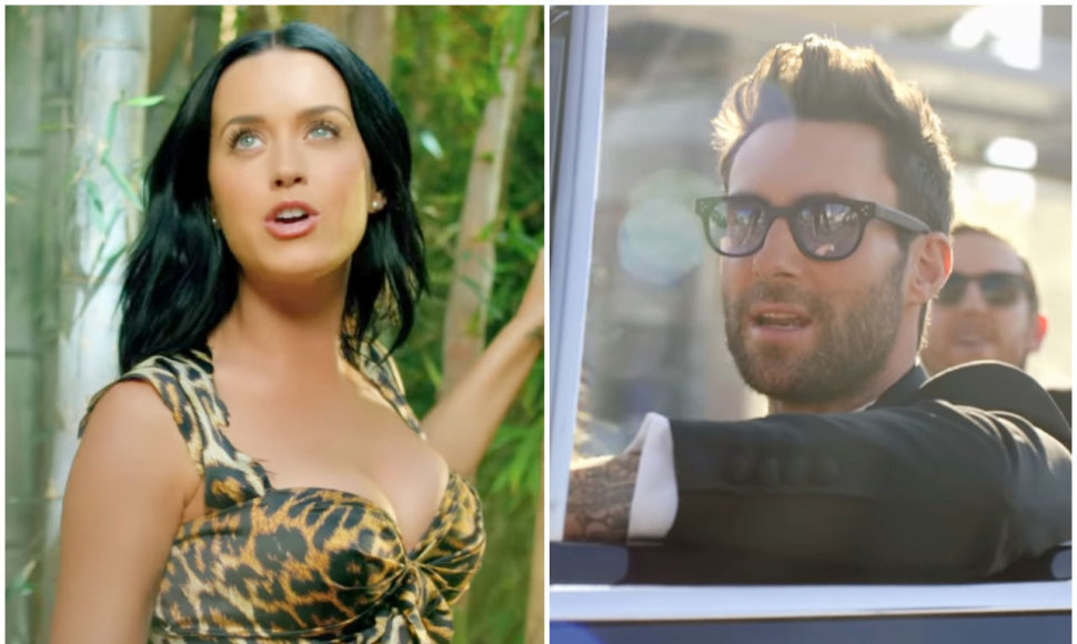 Kadrai iš Katy Perry ir „Maroon 5“ vaizdo klipų