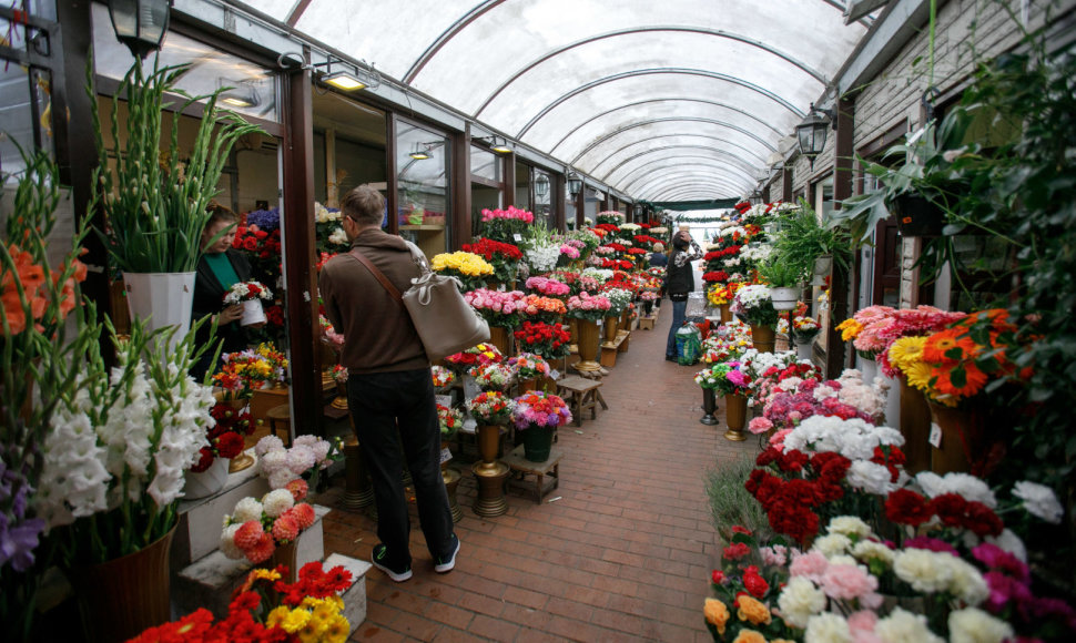 Gėlės Kauno turguje