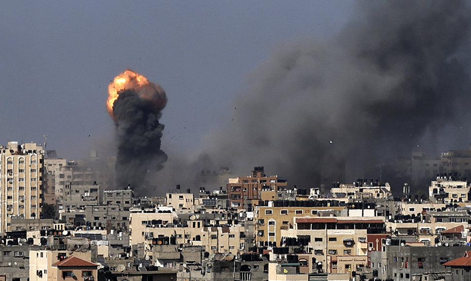 Gazos Ruožas po Izraelio smūgių