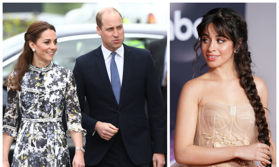 Kembridžo hercogienė Kate Middleton, princas Williamas, dainininkė Camila Cabello