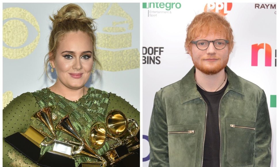 Dainininkai Adele ir Edas Sheeranas