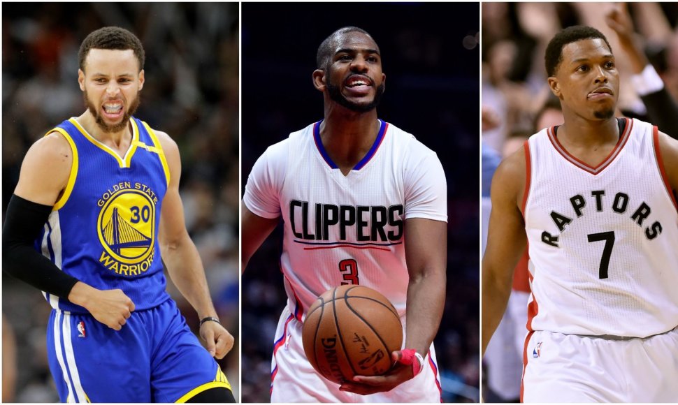 Stephenas Curry, Chrisas Paulas ir Kyle'as Lowry