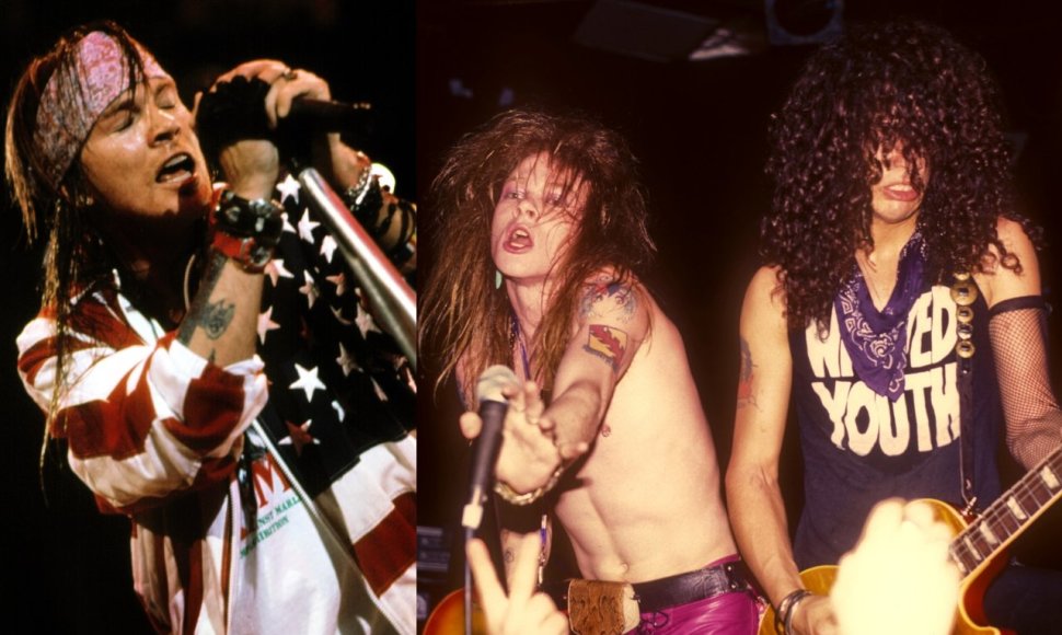 Grupės „Guns N' Roses“ nariai Axlas Rose'as ir Slashas