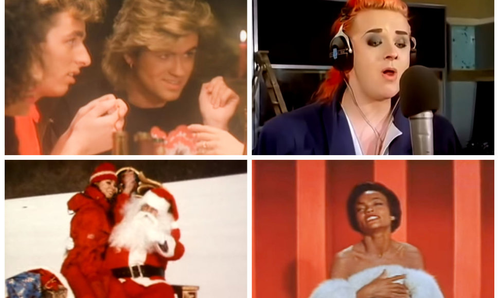 Kadrai iš populiarių kalėdinių dainų vaizdo klipų